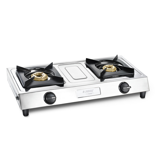  Judge by Prestige JAG 01 2 Burner Aura Stainless Steel Gas Stove