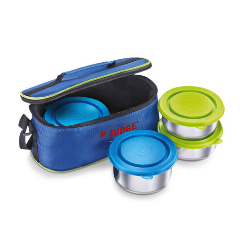 Judge by Prestige Insulated Tiffin Box 275 ml x 2, 330 ml x 2 Stainless Steel Containers 